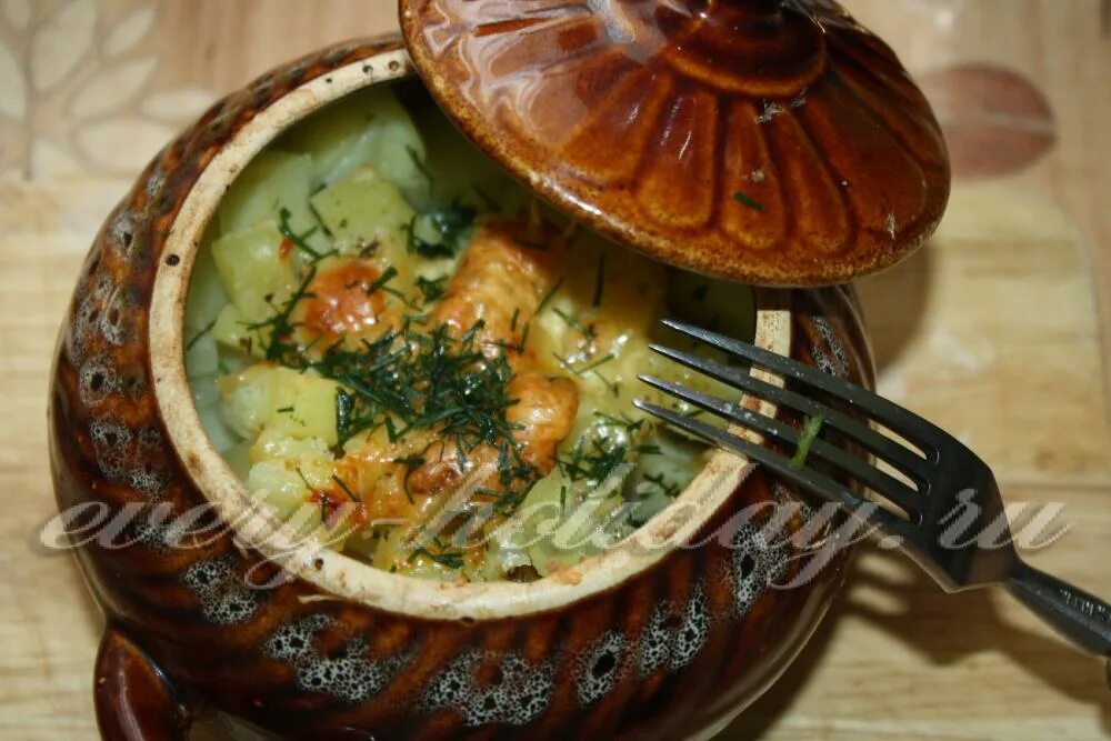 скумбрия в горшочке