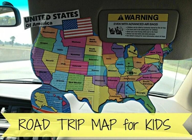 Road trip Map. Map for travelling. TRP Map. Road trip Adventure Map.