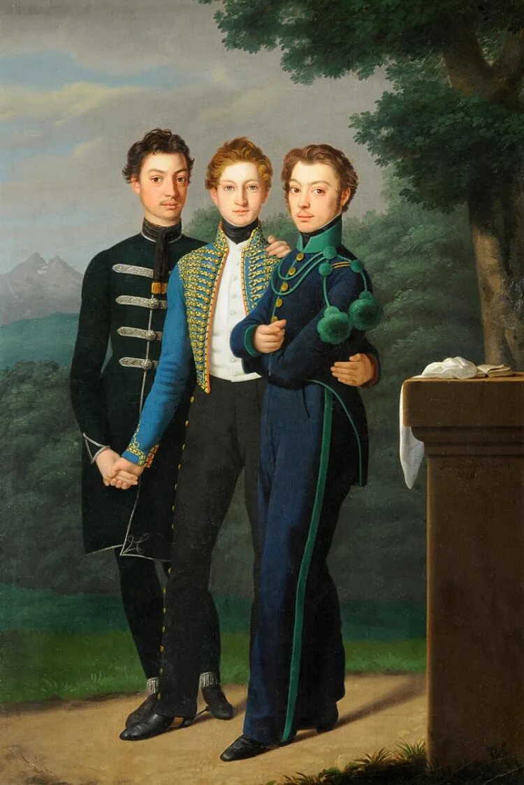 Три брата 18. Юноша 18 века. Картины 19 века мужчины. Мужской портрет 19 век. Юноша 19 века.