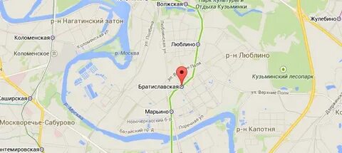 Люблино на карте москвы