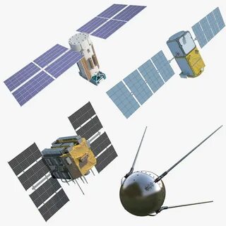 3д спутник земли