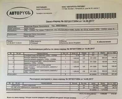 Программа заказ наряд