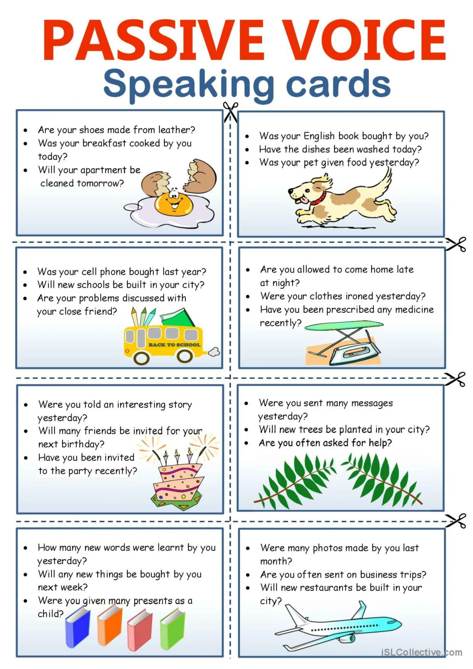 Speaking for children. Passive Voice speaking. Карточка Passive Voice. Passive Voice Cards. Passive speaking Cards.