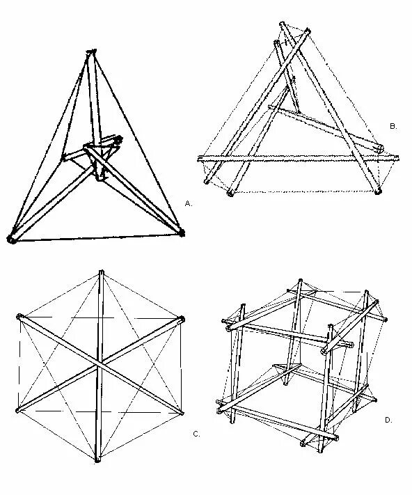 Тенсегрити своими руками чертежи и схемы Three stage tensegrity tower. Download Scientific Diagram