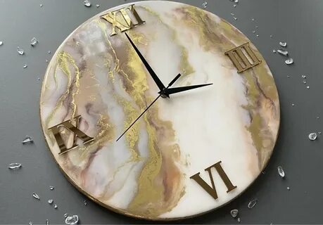 Заливка эпоксидной смолой часы