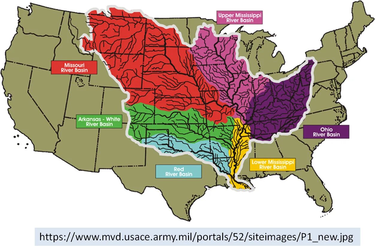 К какому бассейну относится река огайо. Бассейн реки Миссисипи на карте Северной Америки. Речной бассейн Миссисипи. Водосборный бассейн Миссисипи. Бассейн Миссисипи на карте.