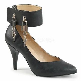 Lockable-18cm-high-heeled-shoes-ballet Wide Band Locking Ankle Strap Pump 5...