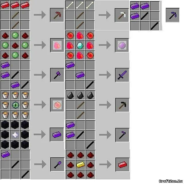 2. крафтинг. 5. мод vanilla hammers 1. мод на разные крафты.
