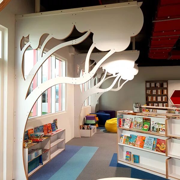 Kids library. 3d Stents Design for Schools.