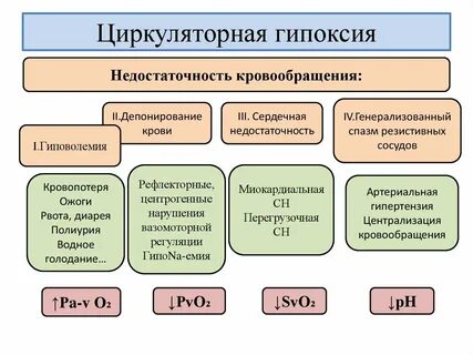 Гипоксия при нарушении кровообращения
