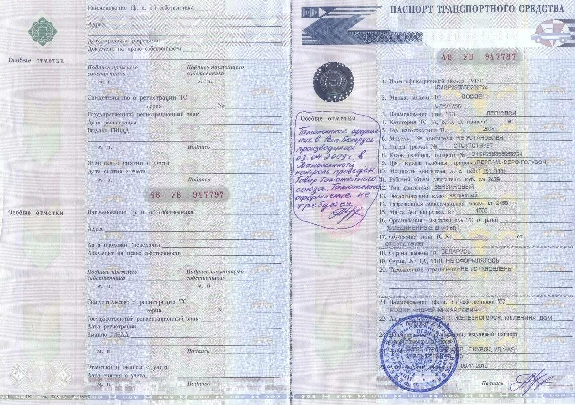 Документ тс
