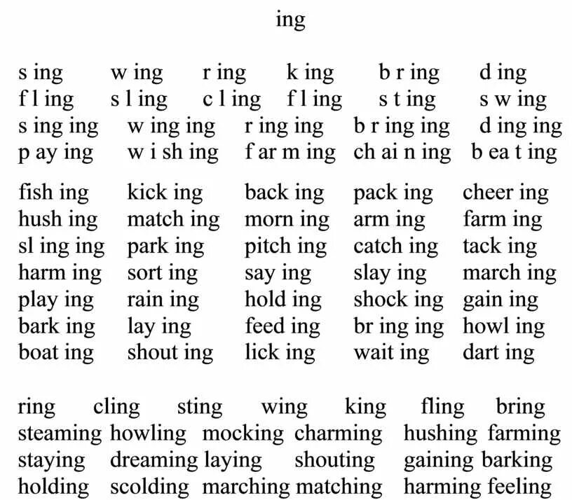 Sing ing. Чтение ing. Drills чтение английский. Чтение ing в английском языке. Remedial reading Drills.