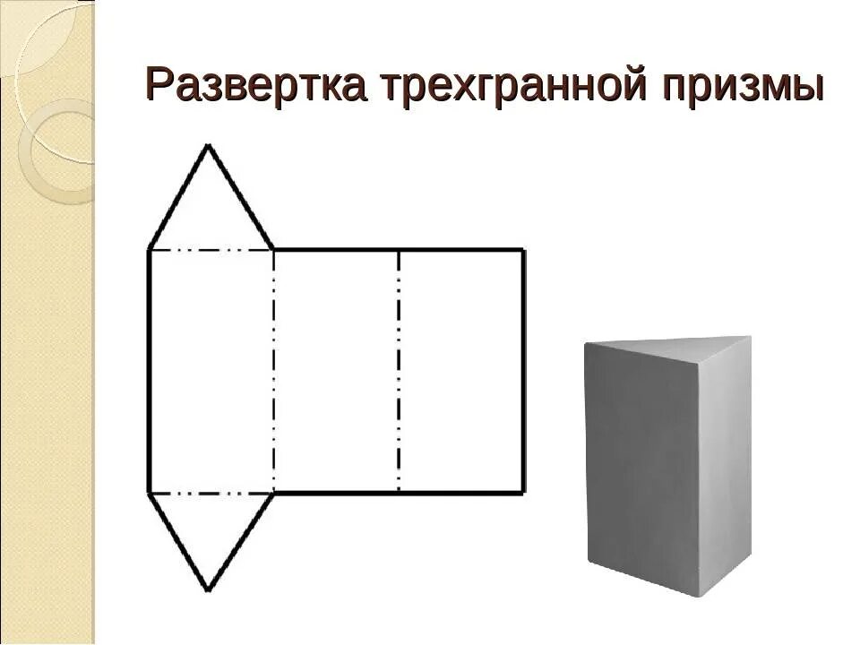 Как сделать треугольную призму