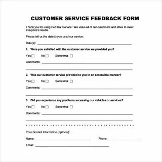 Feedback forms