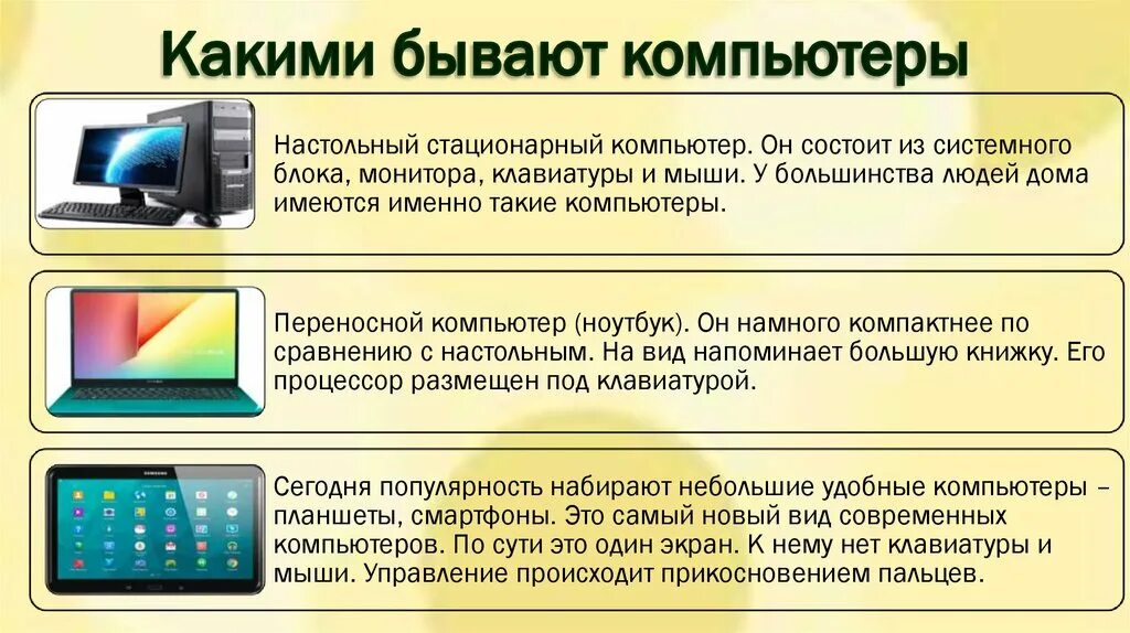 Компьютер как получить на телефоне. Виды компьютеров. Компьютеры бывают. Какие виды компьютеров бывают. Быстродействие компьютера.