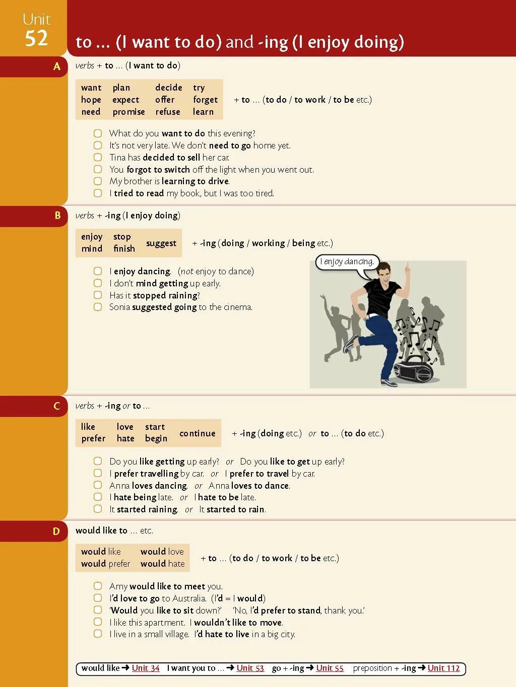 Can t stand doing. Essential Grammar in use Юнит ответы. Essential Grammar in use Юнит 1 ответы. Ответы Essential Grammar in use красный. Unit 52 герундий (Gerund) и инфинитив: to … (I want to do) and -ing (i enjoy doing).