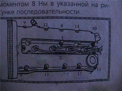 Затяжка клапанной крышки лачетти