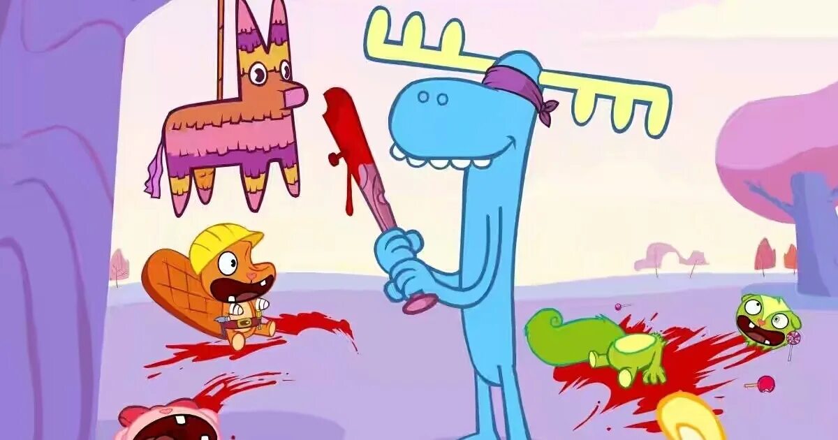 Happy tree friends 2000. Счастливые Лесные друзья Дылда. Хэппи три френдс Дылда. Happy Tree friends Дылда. Happy Tree friends Лось.