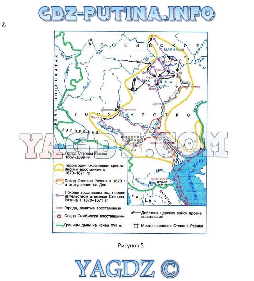 Походы Атаманов Степана Разина в 1670-1671. Поход Степана Разина карта. Территория охваченная восстанием в 1670-1671. Контурная карта восстание Степана Разина 7 класс. Контурная карта народные восстания в 18 веке