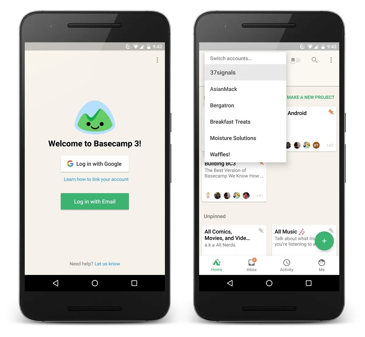 Account switcher 1.20 1. Basecamp интерфейс. basecamp 3. switch account. 13. basecamp.
