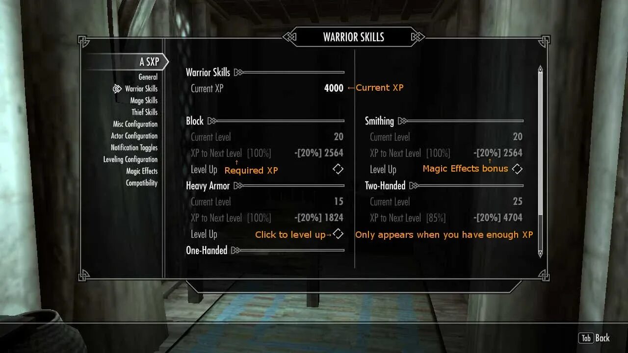 SXP Skyrim. Коды на скайрим SXP. Таблица навыков скайрим. Skyrim skills menu. Skyrim leveling