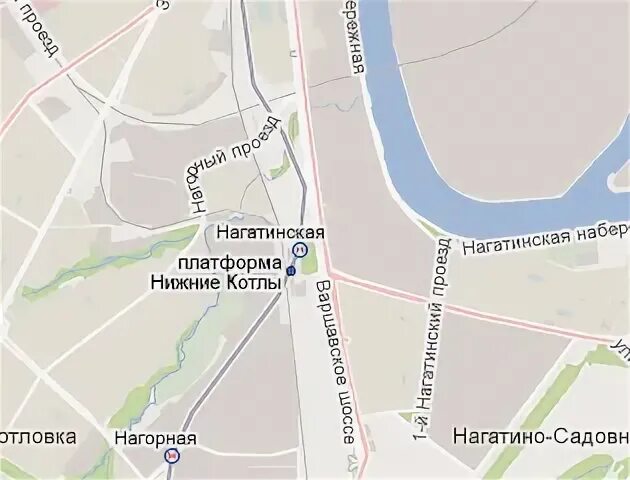 Карта москвы нагатинская