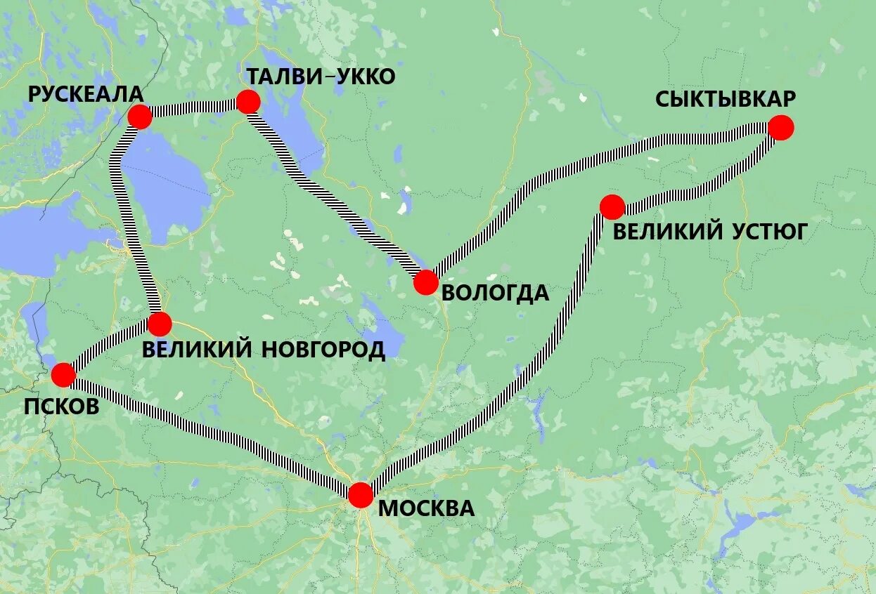 В каком направлении от москвы нижний новгород