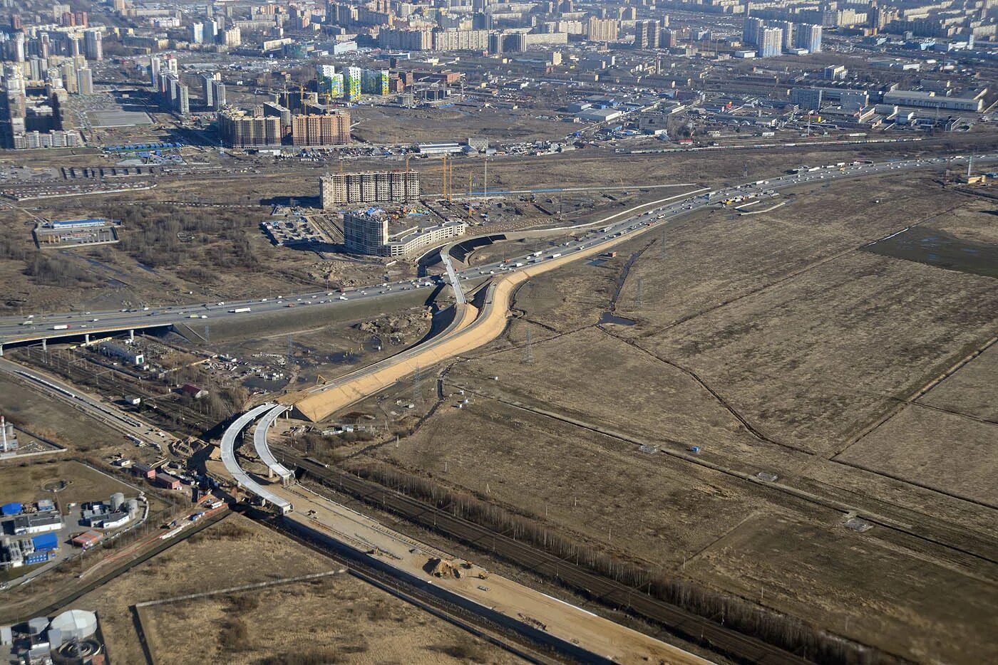 мкад м11. съезд с м11 на колпино. развязка кад пулковское шоссе. м11 славянка колпинское шоссе. новая развязка м11 пулковское шоссе.