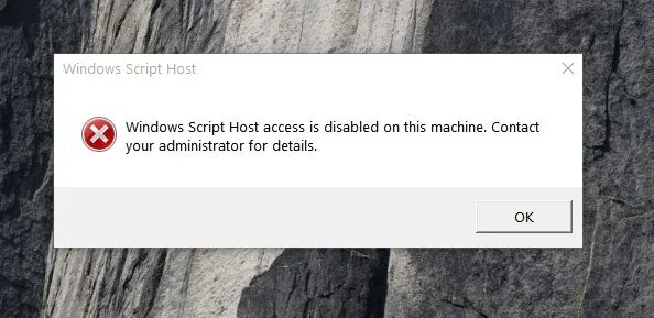 Windows script host.
