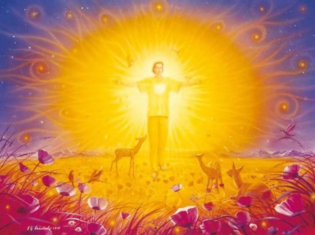 Дает духовное. Божественный свет в человеке. Свет внутри человека. Внутренний свет души. Духовное солнце.