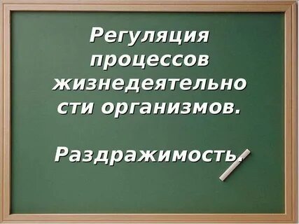 Регуляция и раздражимость у организмов 10 класс