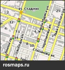 Карта города березники с номерами домов