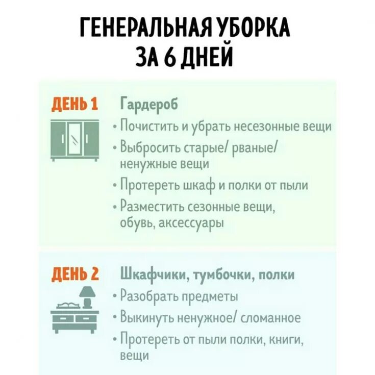 С чего начать генеральную уборку