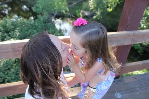 My sisters licking