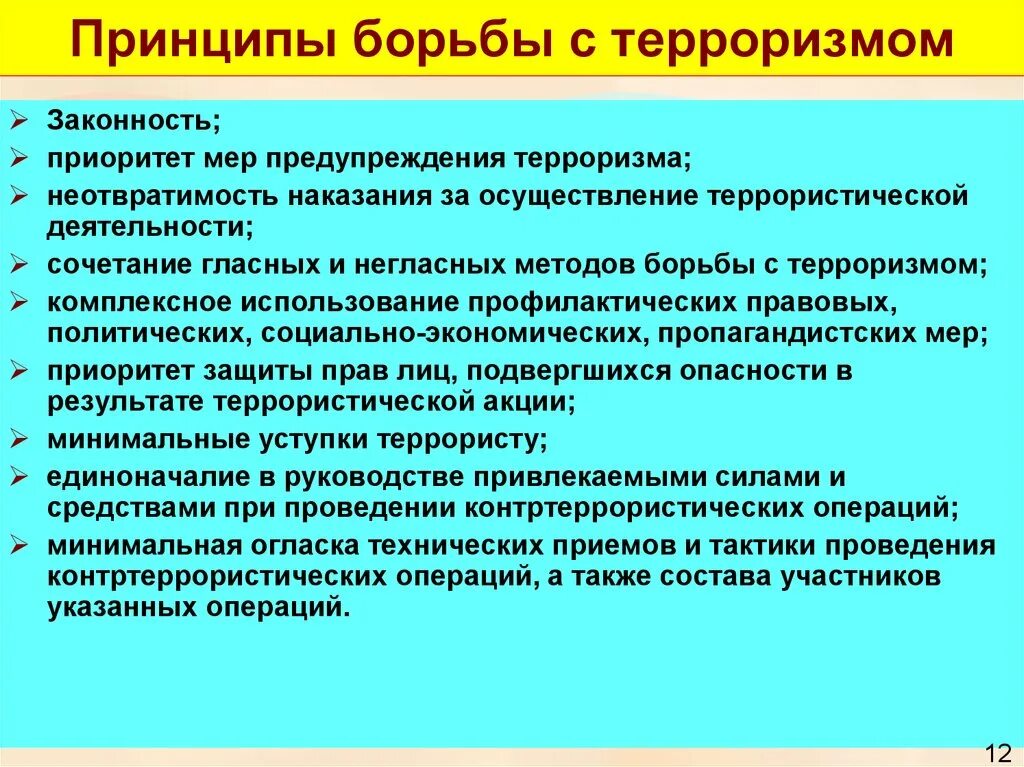 Пути борьбы с терроризмом. Прицепы борьбы с терроризмом. Основные принципы по борьбе с терроризмом. Основные виды терроризма. Пути методы и средства противодействия терроризму.