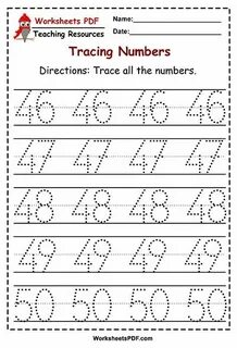 Numbers worksheets pdf