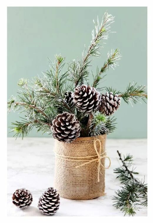 Елочный шар из шишек Christmas pine cone decor Украшение дома на рождество, Ново