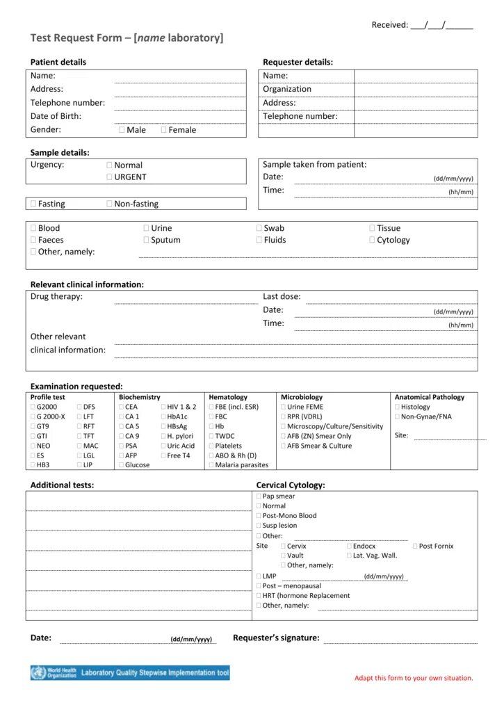 Inform request. Laboratory-test-form. change request form. тестовый бланк. electric amper test report form sample.