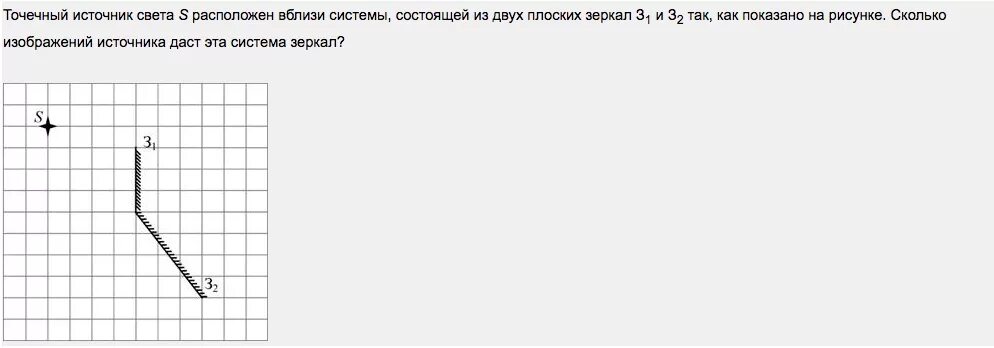 Точечный источник света s расположен. Точечный источник s расположен вблизи системы. На рисунке показан точечный источник света s и плоское зеркало. Сколько изображений этого источника дает такая система.