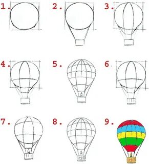 Как нарисовать воздушный шар поэтапно