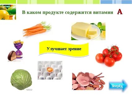 Продукты растительного происхождения богатые витамином а