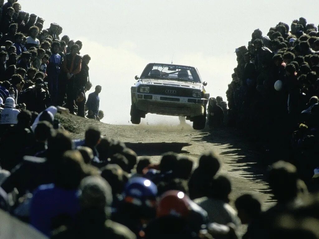 Audi Rally Group b. Ралли Португалии 1985. Ралли толпа.