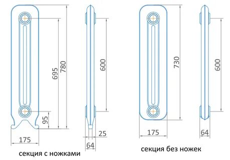 Вес советских чугунных батарей