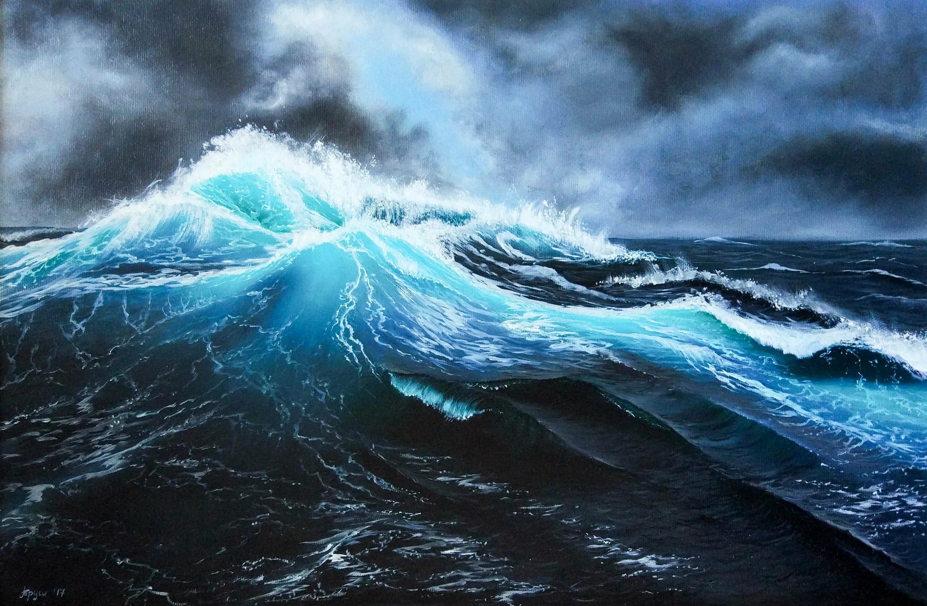 Кипит волна. Энди Симмонс пейзаж море шторм. Бушующее море. Волны шторм. Бушующий океан.