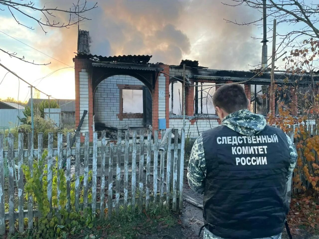 Село Алгасово Моршанского района. Пожар в частном доме. Сгоревший дом. Пожар в Моршанском районе.