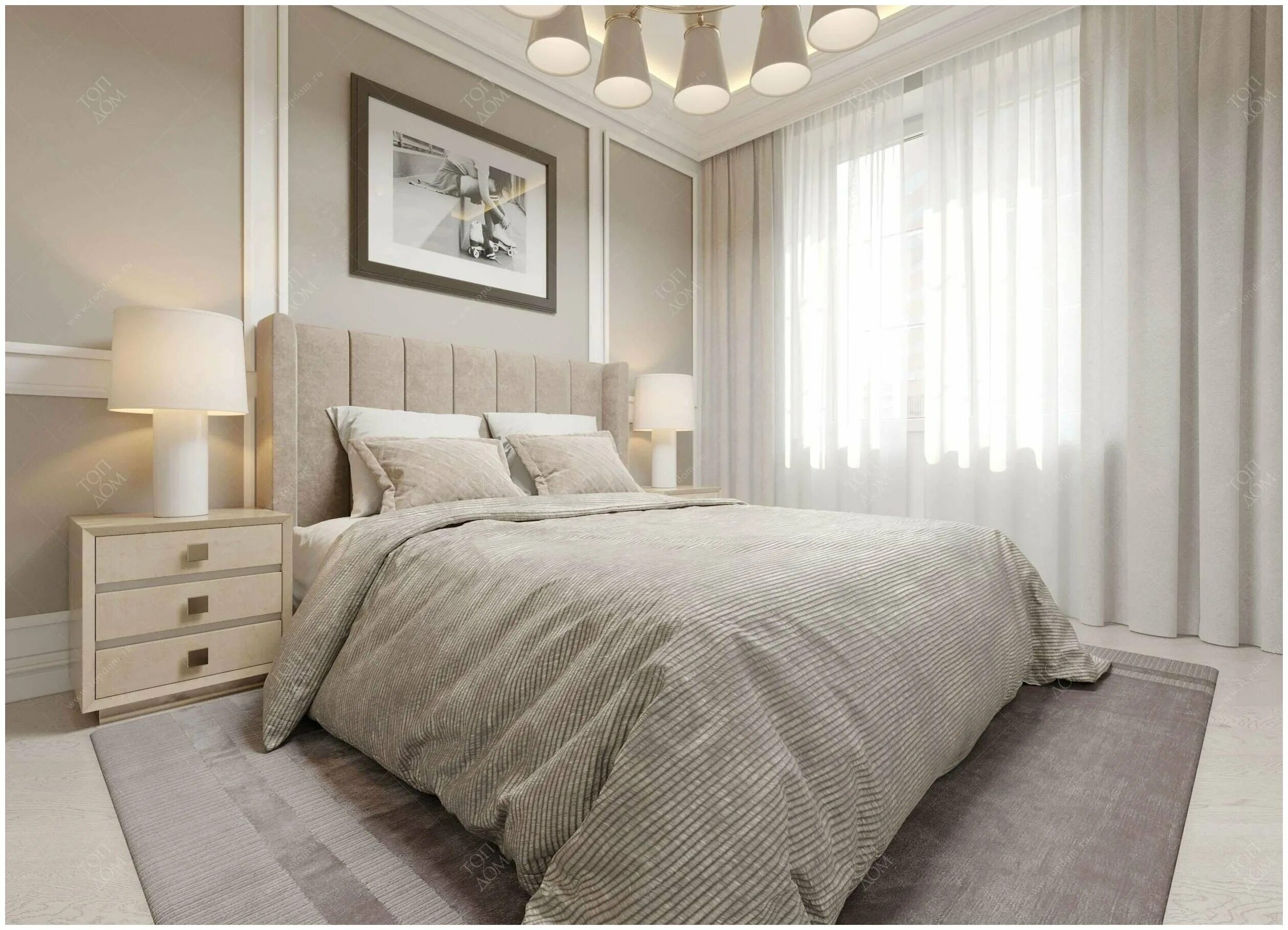 бежевые стены в спальне. спальняв бежевых тонпах. спальня в теплых тонах. серая мебель в спальне. бежевая спальня.