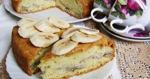 Шарлотка с бананом