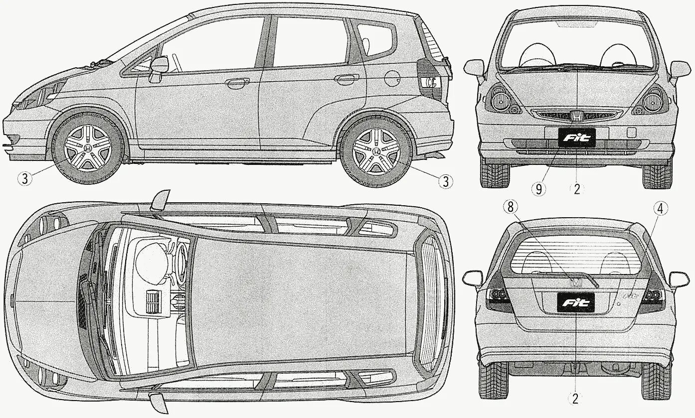 Диаметр хонда фит. Габариты Хонда фит 2002. Honda Fit 2002 габариты кузова. Габариты Хонда фит 2007. Размер машины Хонда фит 2002.