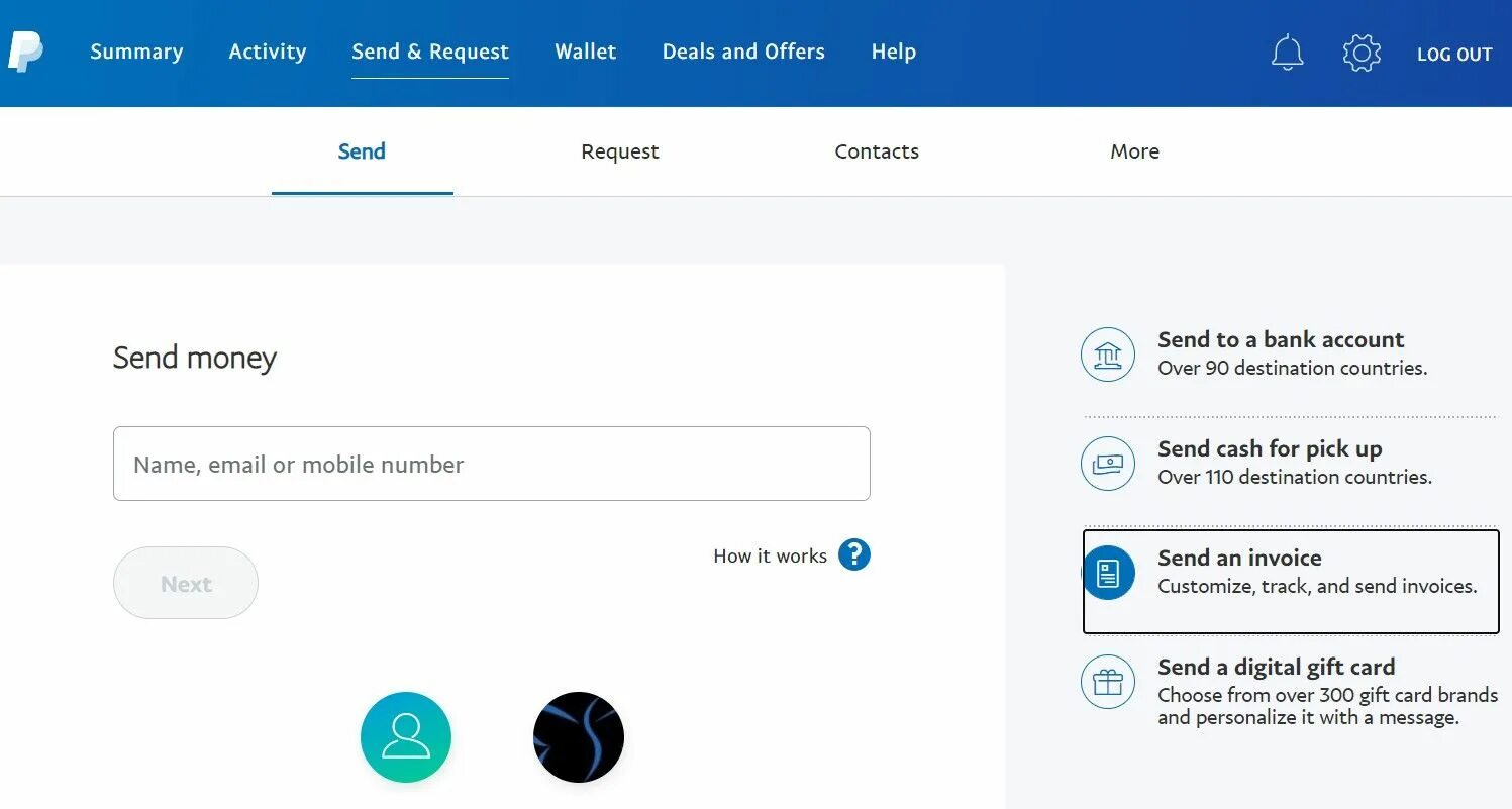 Sending requesting