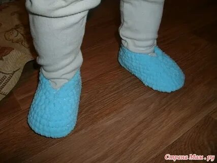 Вязание из ализе тапочек
